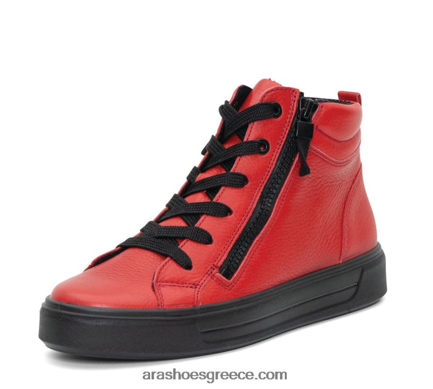 ara Shoes camden-mid γυναικείο sneaker με διπλό φερμουάρ και δαντέλα ψηλό 66VNFL159