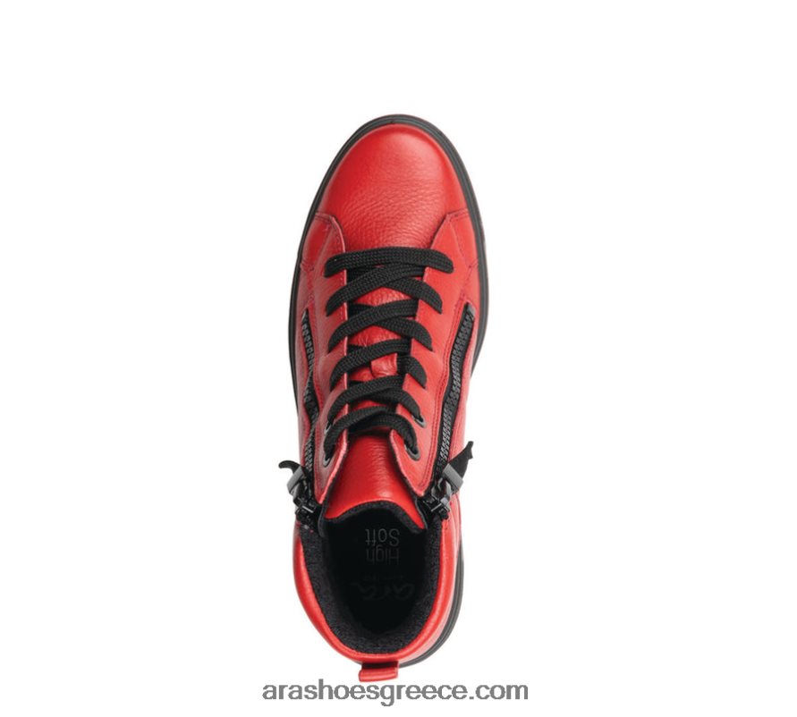 ara Shoes camden-mid γυναικείο sneaker με διπλό φερμουάρ και δαντέλα ψηλό 66VNFL159