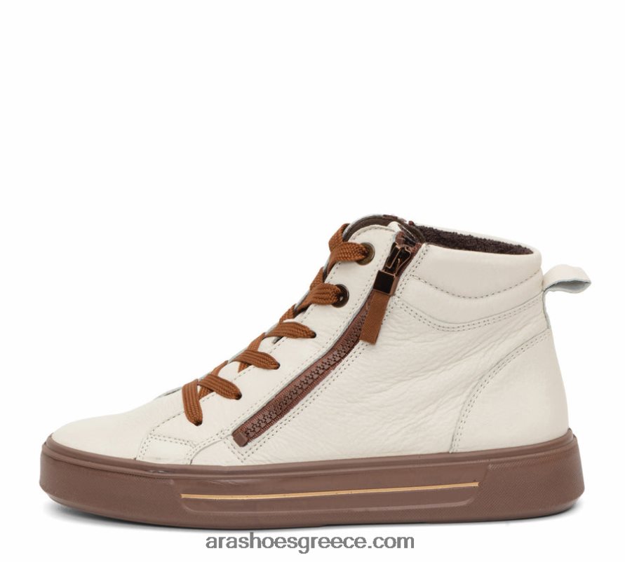 ara Shoes camden-mid γυναικείο sneaker με διπλό φερμουάρ και δαντέλα ψηλό 66VNFL160