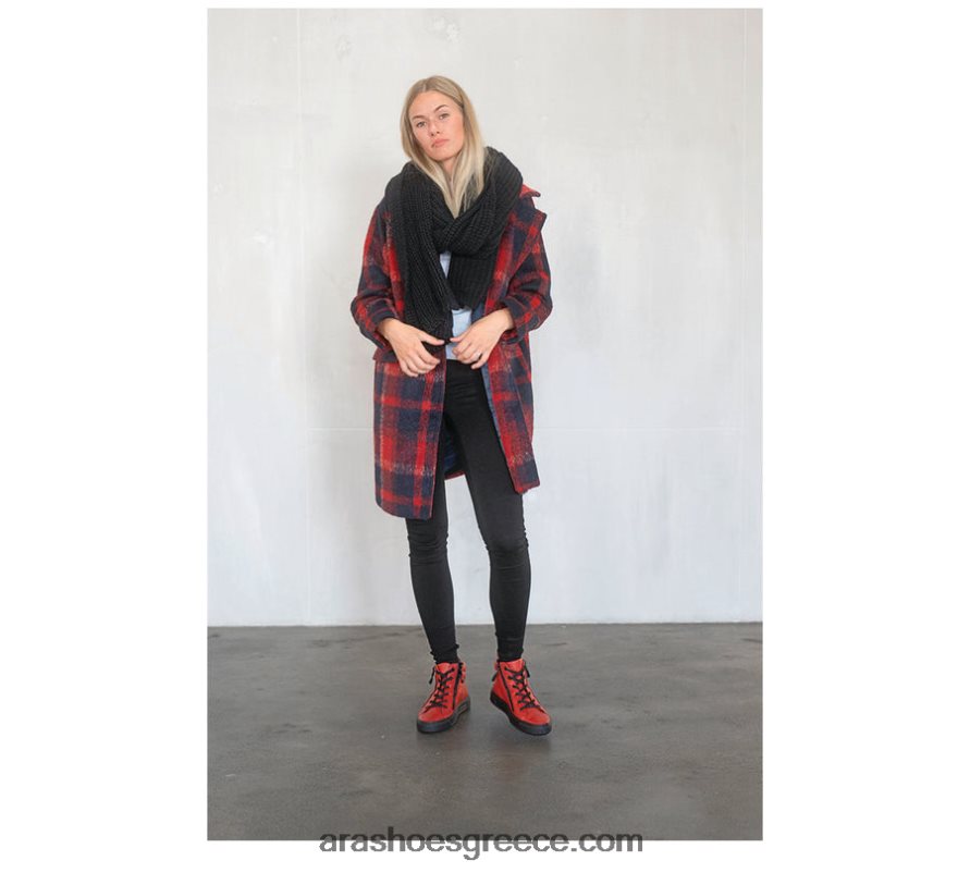 ara Shoes camden-mid γυναικείο sneaker με διπλό φερμουάρ και δαντέλα ψηλό 66VNFL160