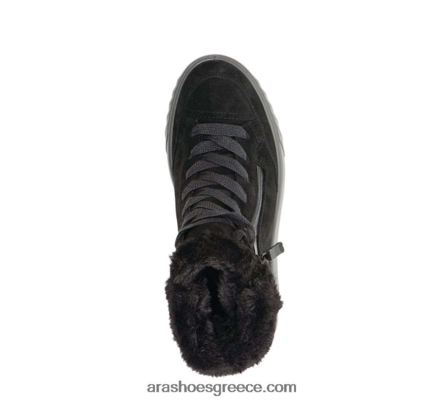 ara Shoes mikayla γυναικείο μποτάκι από ψεύτικη γούνα gore-tex με φερμουάρ  δαντέλα 66VNFL509