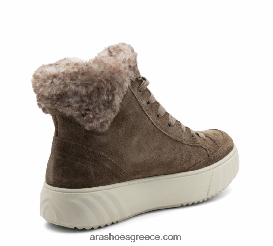 ara Shoes mikayla γυναικείο μποτάκι από ψεύτικη γούνα gore-tex με φερμουάρ  δαντέλα 66VNFL509