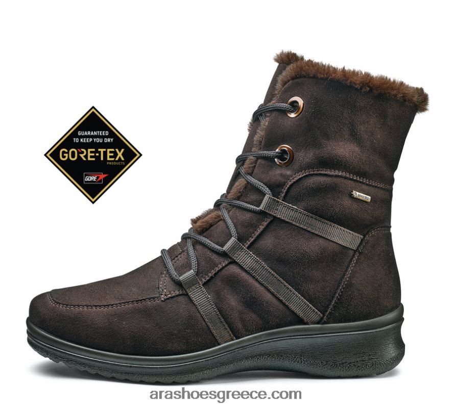 ara Shoes Μόντρεαλ γυναικεία μπότα με φερμουάρ gore-tex με κορδόνια 66VNFL500