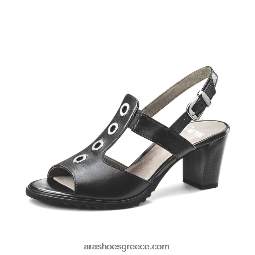 ara Shoes γαλάζιο γυναικείο πέδιλο με τακούνι 66VNFL482