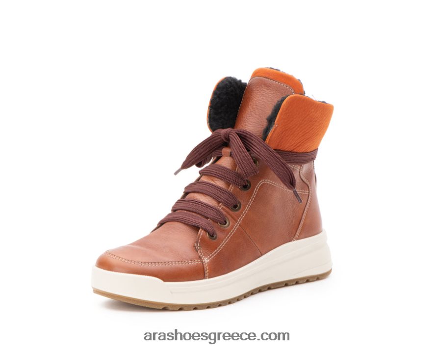 ara Shoes γυναικείο υδρόφοβο μποτάκι με κορδόνια albany με φερμουάρ 66VNFL370