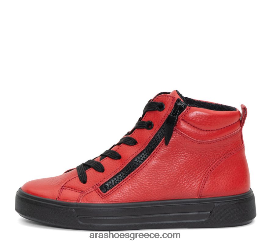 ara Shoes camden-mid γυναικείο sneaker με διπλό φερμουάρ και δαντέλα ψηλό 66VNFL159