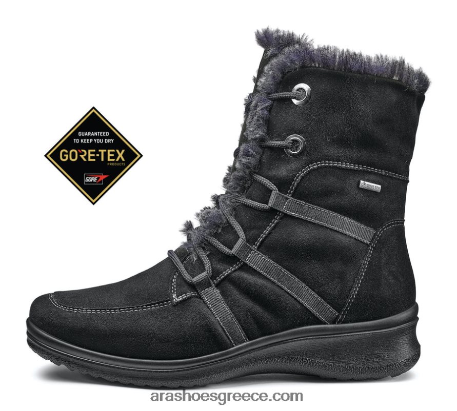 ara Shoes Μόντρεαλ γυναικεία μπότα με φερμουάρ gore-tex με κορδόνια 66VNFL500