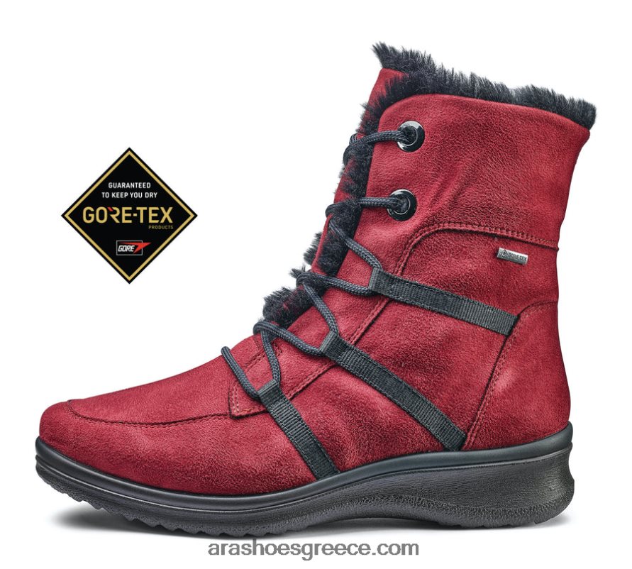 ara Shoes Μόντρεαλ γυναικεία μπότα με φερμουάρ gore-tex με κορδόνια 66VNFL503