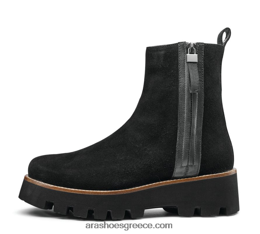 ara Shoes kingston γυναικεία μπότα με χοντρή σόλα με φερμουάρ 66VNFL356