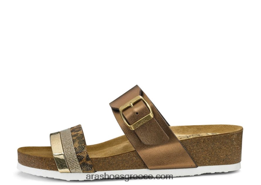 ara Shoes γυναικείο πέδιλο bonnie από φελλό wedge slide 66VNFL276